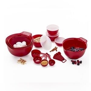 KITCHENAID (21) PIECE MEASURE-PREP-STORAGE SET (RED) -  BRAND NEW